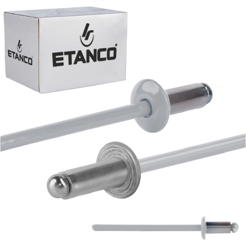 Rivets ouverts en aluminium 3,2x6mm RAL9006