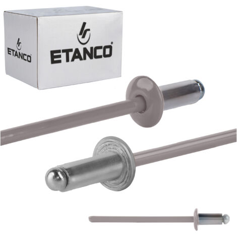 Rivets ouverts en aluminium 3,2x6mm RAL9007