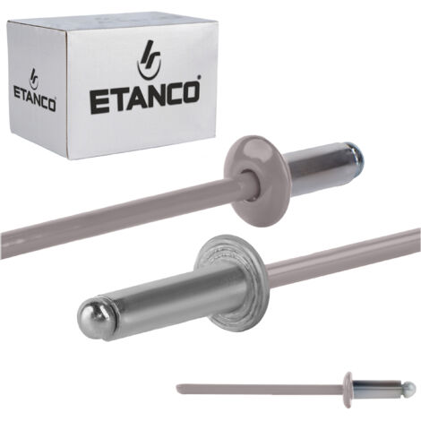 Rivets ouverts en aluminium 3,2x8mm RAL9007