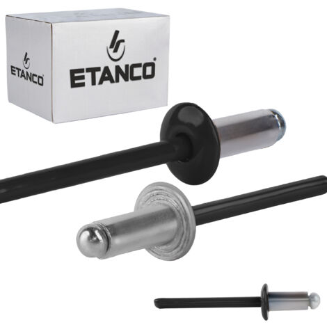 Rivets ouverts en aluminium 4,8x10mm RAL 9005