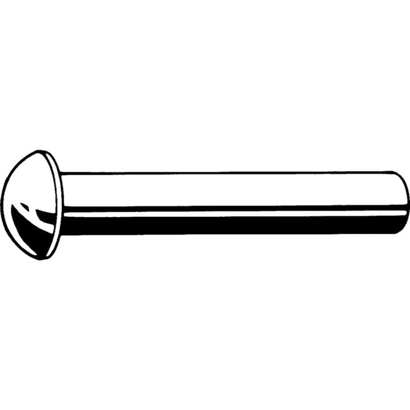 8.0X12MM Round Head Rivet (BX-250) - Qualfast