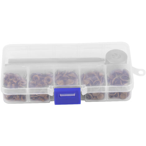 Rivets Tubulaires Ronds DIY pour Travail du Cuir - Kit de Fixation avec Outil (2)