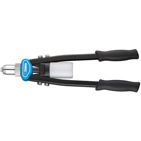 Rivettatrice a doppia leva FERVI per rivetti da 3,2 a 6,4 mm con serbatoio