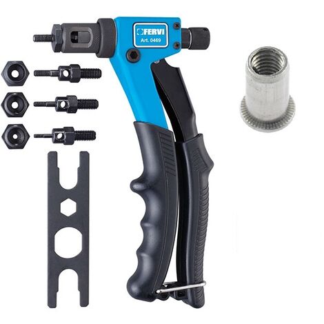 Rivettatrice per inserti filettati rivetti filetti m3 m4 m5 m6 Fervi 0469