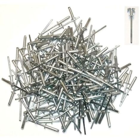 Rivetti a scoppio tipo Pop 4,8 x 20 mm – Confezione da 200 rivetti – Fissaggio robusto per substrati fragili – Ideali per cantieri umidi