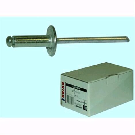 Rivetti Brixo Alluminio Testa Larga - Testa mm 14 - mm 4,8 - L. mm 12 - 500 Pz
