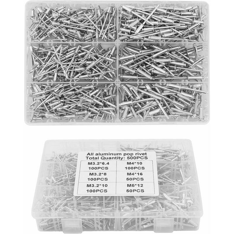 Rivetti ciechi, 500 pezzi M3.2 M4 M5 Rivetti