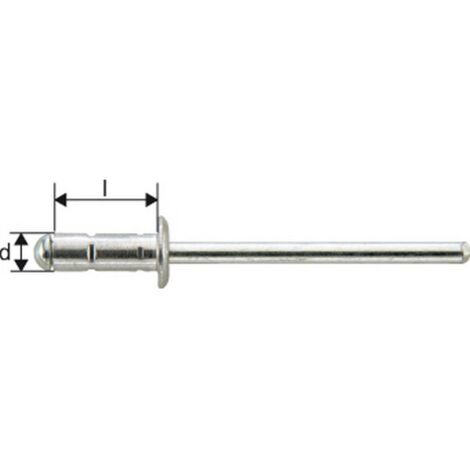 Rivetti Ciechi Multiserrage Alluminio Serie Semiovale Testa 4,8X10Mm (A 1000)