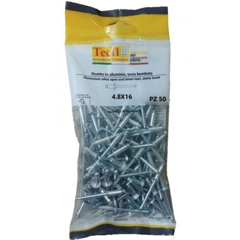 Rivetto a strappo 4,8x16 mm - confezione 100 pezzi