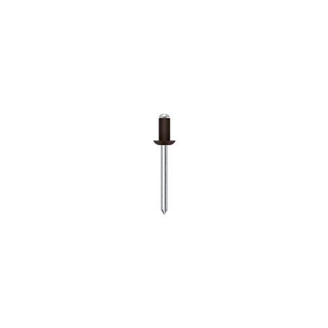 Rivetto a strappo in alluminio con testa bombata colore testa di moro 4,8x12 mm