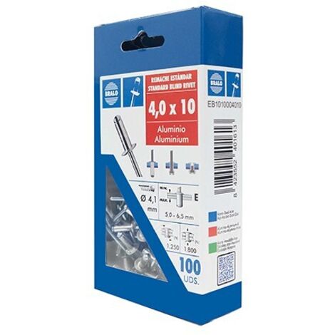 RIVETTO BLISTER 100 PZ - 4X10 MM
