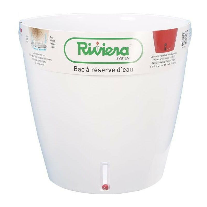 Bac a réserve d'eau - Rond - ø 36 x h 33 cm - Blanc - Riviera