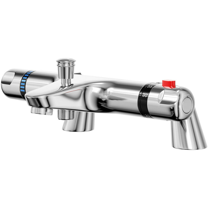 Riviera Polished Chrome Thermostatic Bath and Shower Mixer Tap