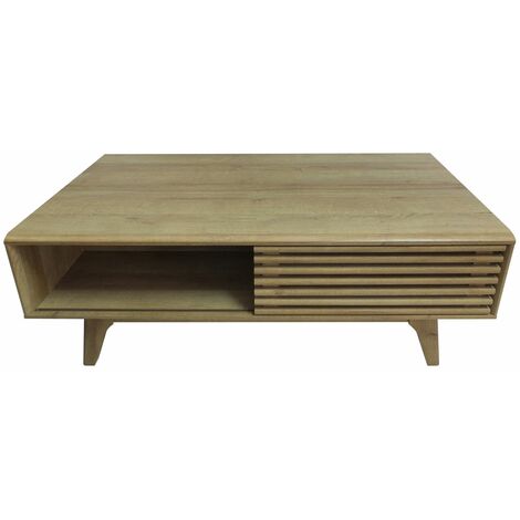 BO LIVING Riviera Oak Copen Rectangular Coffee Table with storage, W119.1xD59.xH43.6 cm