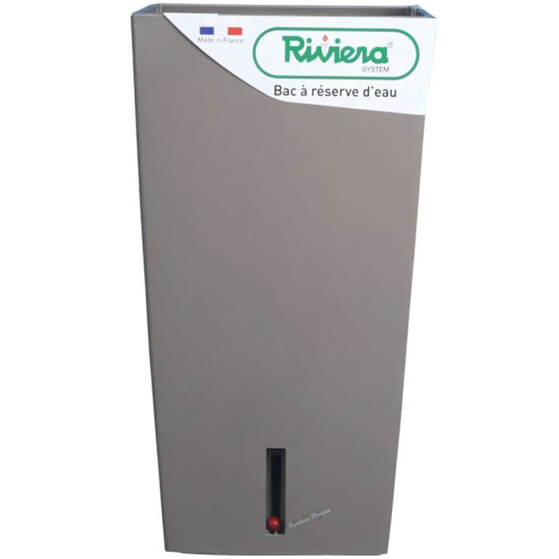 Pot de fleurs carré Eva New en plastique - 28 x 28 x h 52 cm - 31 l - Taupe - Riviera