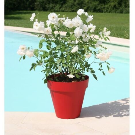 Riviera Soleilla pot de fleurs rouge 85 litres 60 cm