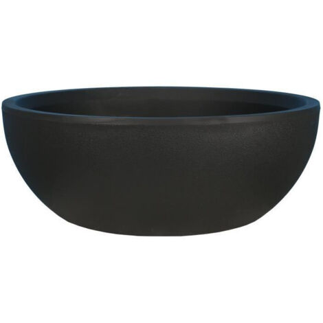 RIVIERA - Vaso a coppa per piante - granito D40 - nero