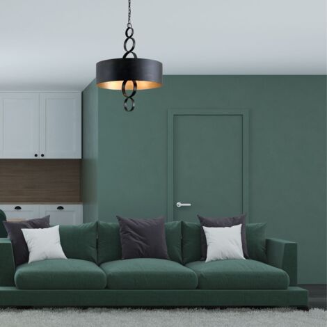 Rivington Suspension à 6 lampes en cuivre carbonisé