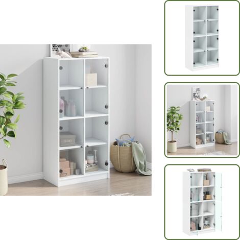 Riviste - vidaXL Credenza con Ante Bianca 68x37x142 cm Legno Multistrato - Documenti