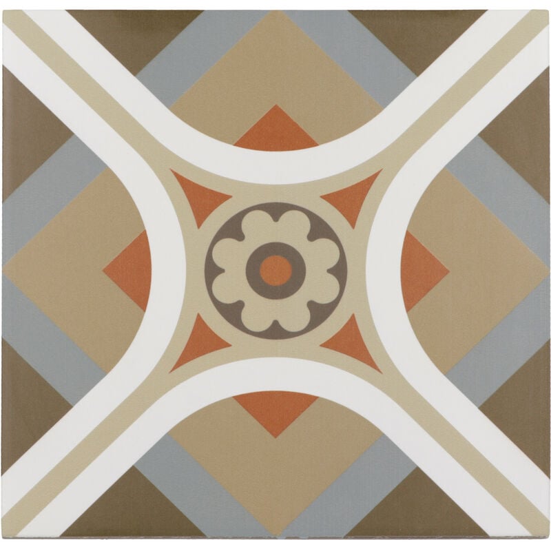 Carrelage sol / mur effet ciment à motif 20x20 cm rivoli - bergen VERDE(vendu par boite de 1m2)