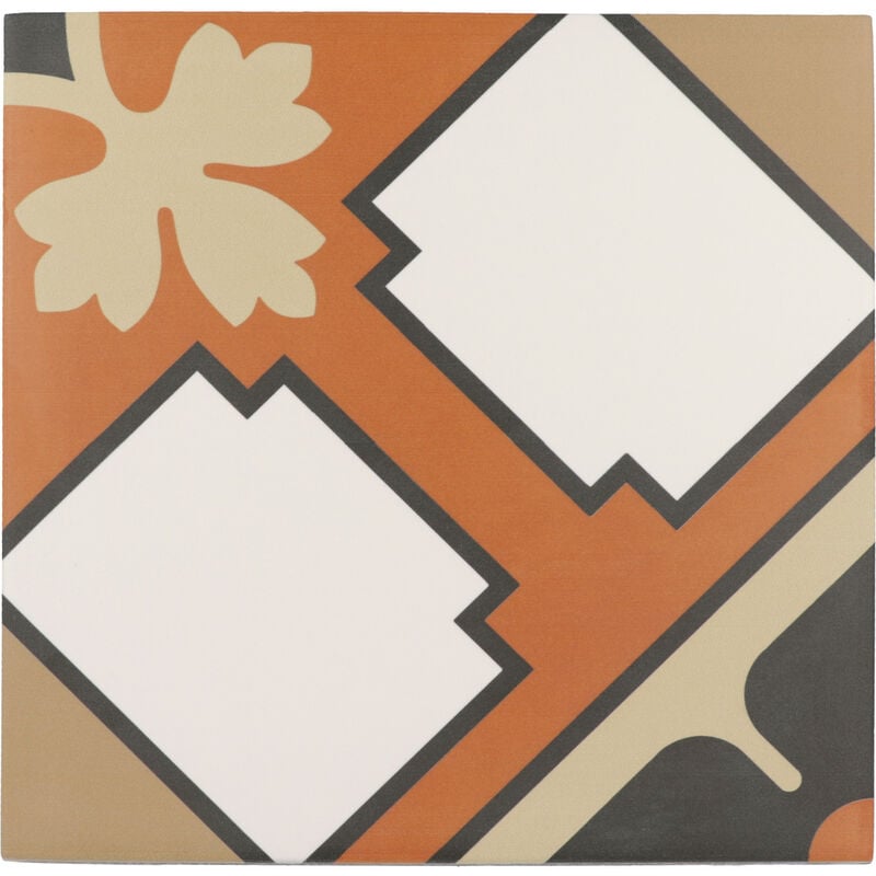 Carrelage sol / mur effet ciment à motif 20x20 cm rivoli - chelsea (vendu par boite de 1m2)