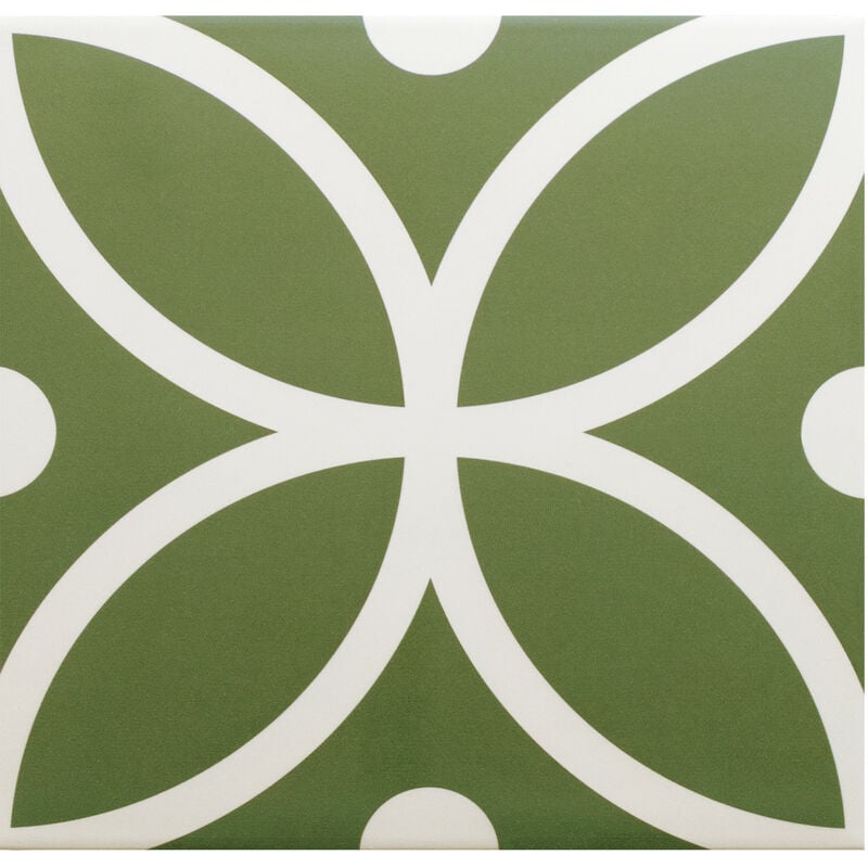 Carrelage sol / mur effet ciment à motif 20x20 cm rivoli - monaco VERDE(vendu par boite de 1m2)