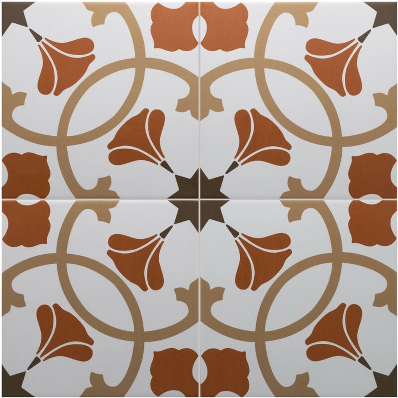 Carrelage sol / mur effet ciment à motif 20x20 cm rivoli - TURIN(vendu par boite de 1m2)