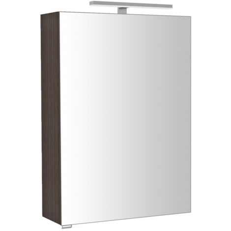 RIWA miroir armoire incl. Lumière LED, 50x70x17cm, Pine Rustic