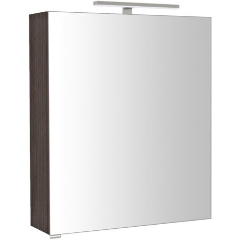 RIWA miroir armoire incl. Lumière LED, 60x70x17cm, Pine Rustic