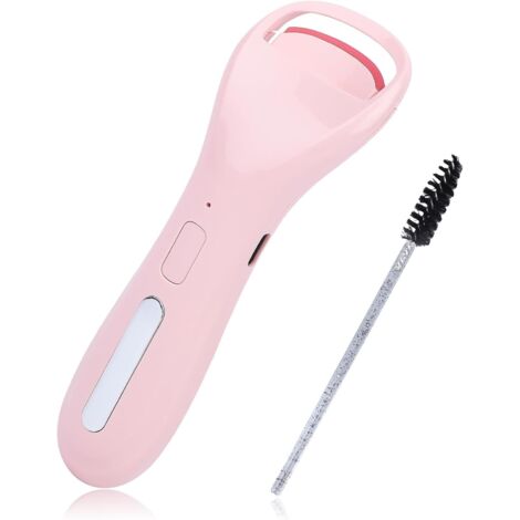 Rizador de pestañas calentado, eléctrico y recargable con puerto tipo C, 3 modos de temperatura ajustables para mujeres y niñas, para peinados y rizos naturales.