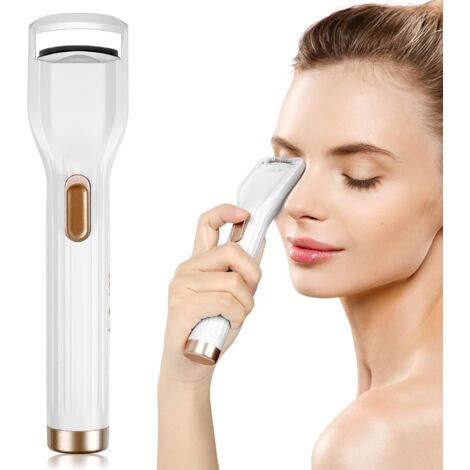 Rizador de pestañas eléctrico calentado, rizador de pestañas calentado profesional, calentamiento rápido, portátil para todas las formas de ojos, B