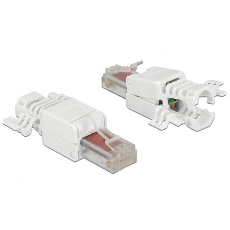 RJ-45 Stecker Cat.6 UTP, werkzeugfrei Verwendung: Pour Patchkabel Ø 5,0 - 6,5mm