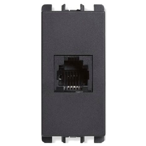 Rj11 phone presa 6 posiciones 4 contactos color antracite 10411