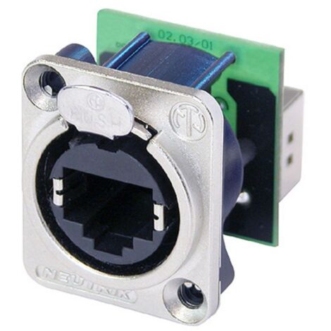RJ45 connecteur de données série etherCon® D Neutrik NE8FDP RJ45 femelle, droit NE8FDP Pôle: 8P8C nickel 1 pc(s)