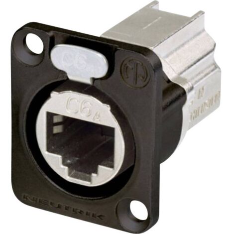 RJ45 connecteur de données série etherCon® D Neutrik NE8FDX-P6-B RJ45 femelle, droit Pôle: 8P8C noir 1 pc(s) W901161