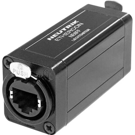 RJ45 connecteur de données série etherCon® D Neutrik NE8FF RJ45 femelle, droit NE8FF Pôle: 8P8C noir 1 pc(s) D12046