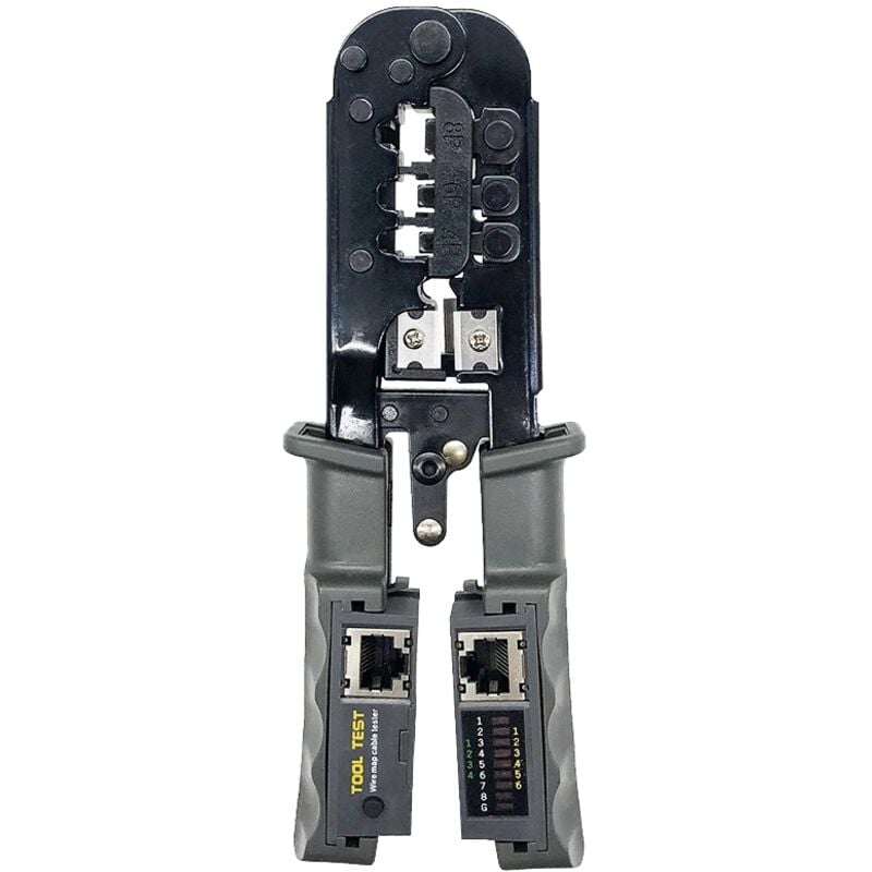 Image of RJ45 Crimper Netzwerk Lan Kabel PrüF Werkzeug für Cat7 Cat6 Cat5 RJ11 RJ12 Metall Clip