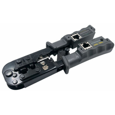 RJ45 Crimping Tool Crimper Crimping Tool for RJ11/RJ12 Network and Telephone Cables 4-in-1 Modular Telecom Ratcheting Network Cable Pliers for 6P/8P/4P Network Cable