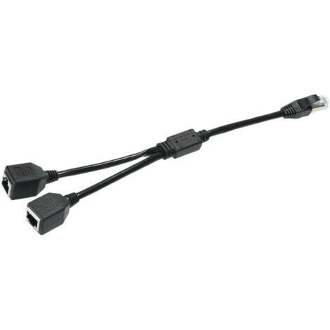 RJ45-Diverter, Stecker auf zwei Buchsen, 1-zu-2-Netzwerkadapterkabel für Ethernet-LAN