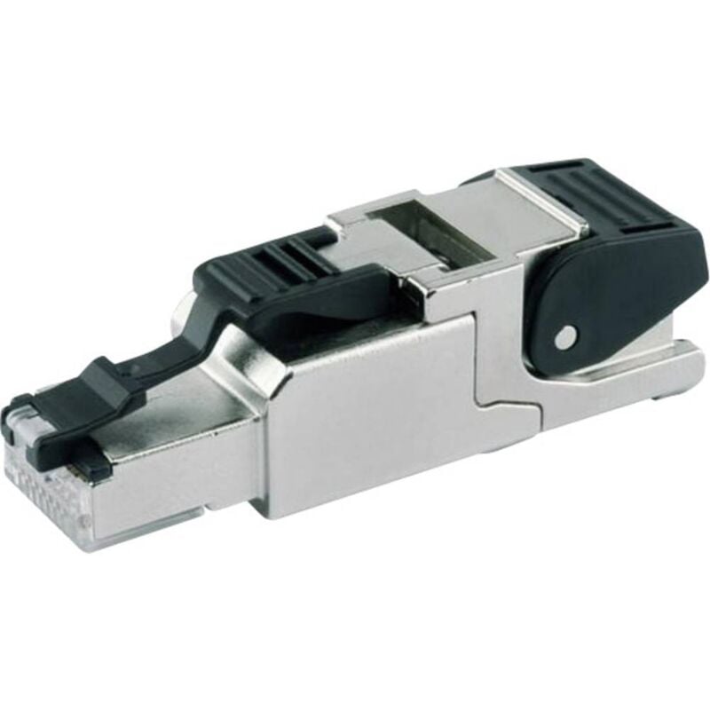 Telegärtner - Fiche RJ45 mâle cat 6A blindé 100023041 RJ45 mâle, droit métal 1 pc(s)