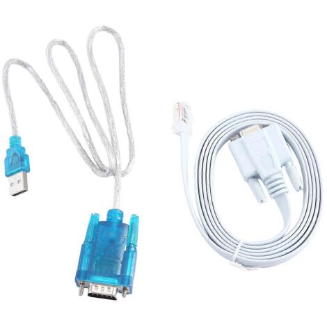 RJ45 Network Cable Serial Cable Rj45 to DB9 and RS232 to USB (2 in 1)--