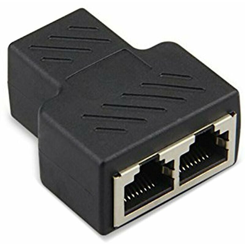 RJ45 network cable three-way cat6e connector for the Internet at the same time an 8-core splitter two-point adapter