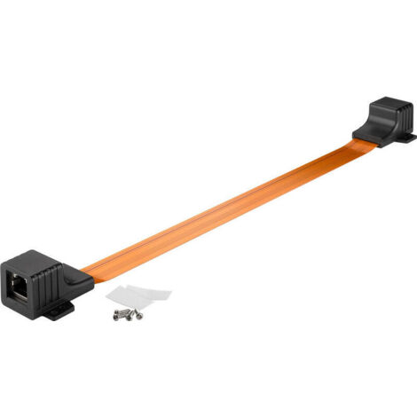RJ45 network connection cable 0.50 m black Goobay