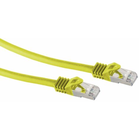 RJ45 Patchkabel S/FTP (PIMF), m. CAT.7 Rohkabel, 30 m, gelb