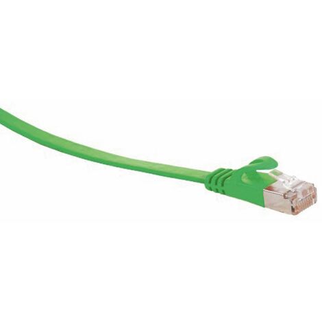 RJ45 Patchkabel U/UTP, m. CAT.7 Rohkabel, 0,5 m, grün