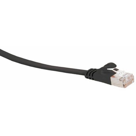RJ45 Patchkabel U/UTP, m. CAT.7 Rohkabel, 1 m, schwarz