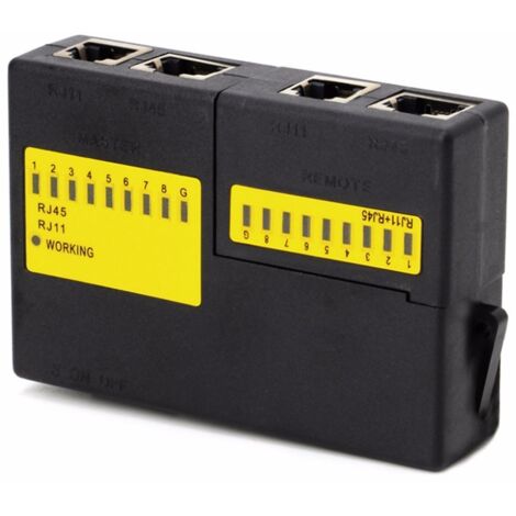 RJ45 RJ11 RJ12 UTP LAN Network Cable Tester Network Tool not included Battery Black