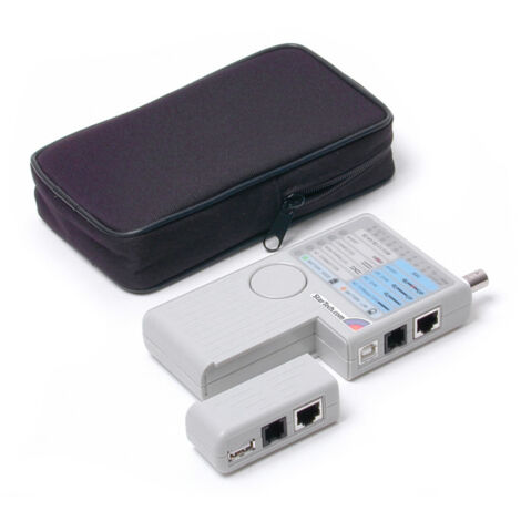 RJ45 RJ11 USB and BNC Cable Tester StarTech.com Testeur de Câble Multifonction, Contrôleur RJ45/RJ11/USB/BNC - Testeur de réseau