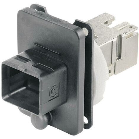 RJ45-Set de bride Variante 4 Telegärtner 100007419 RJ45 embase femelle à encastrer Pôle: 8P8C noir 1 pc(s) Q400181