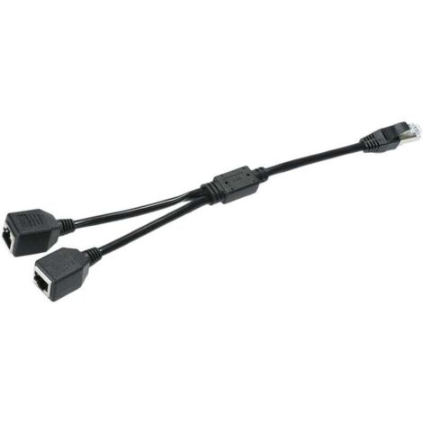 RJ45-Stecker auf 2 Buchsen (1-zu-2-Ethernet-LAN-Netzwerkadapterkabel)